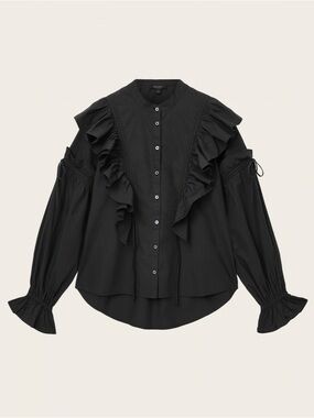 Lulu ruffled cotton shirt
